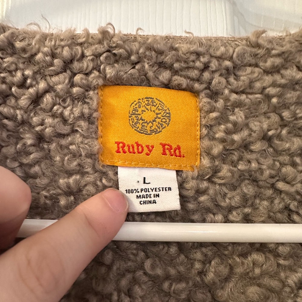 Ruby Rd. Tan Textured Vest - Picture 2 of 4